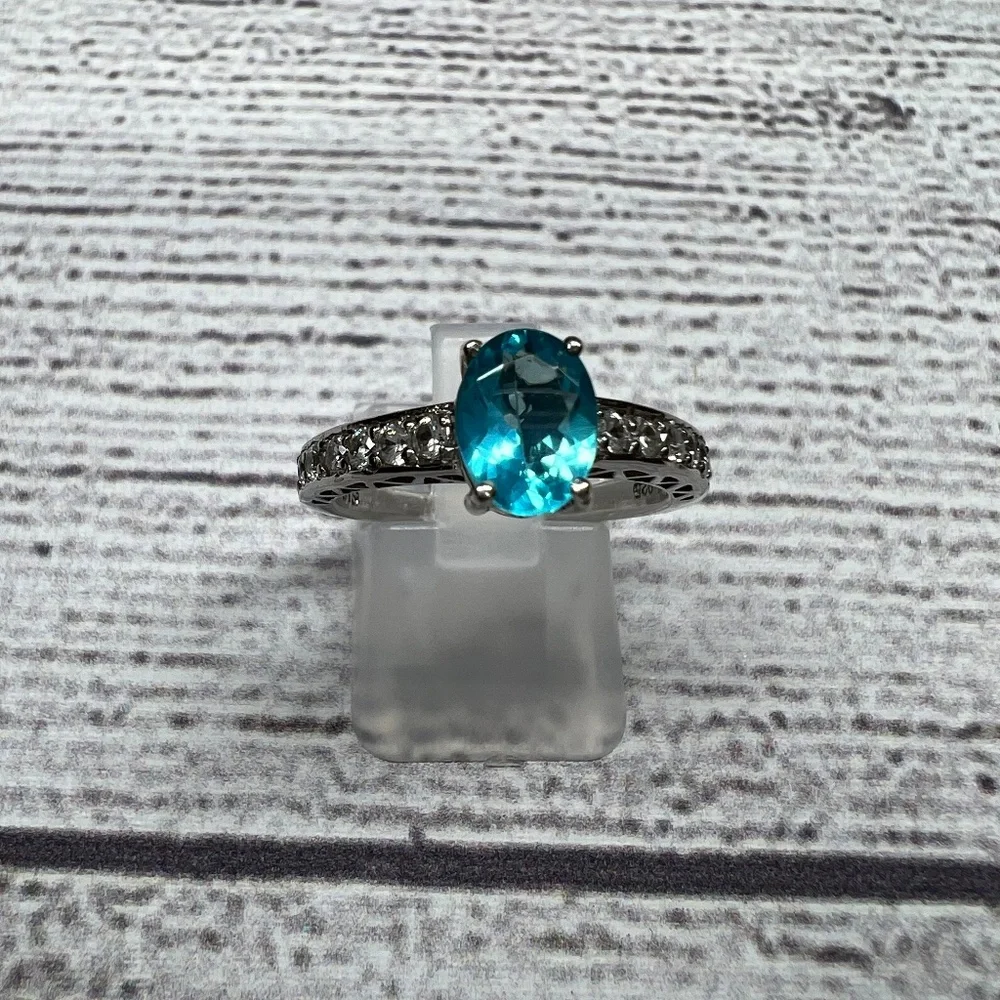 PARAIBA APATITE RING (073) - Picture 5 of 6